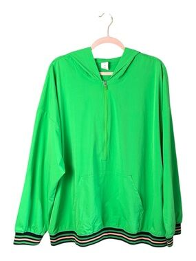 Livi Active Bright Green Hooded Pullover Jacket